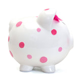 Pink Polka Dot Piggy Bank