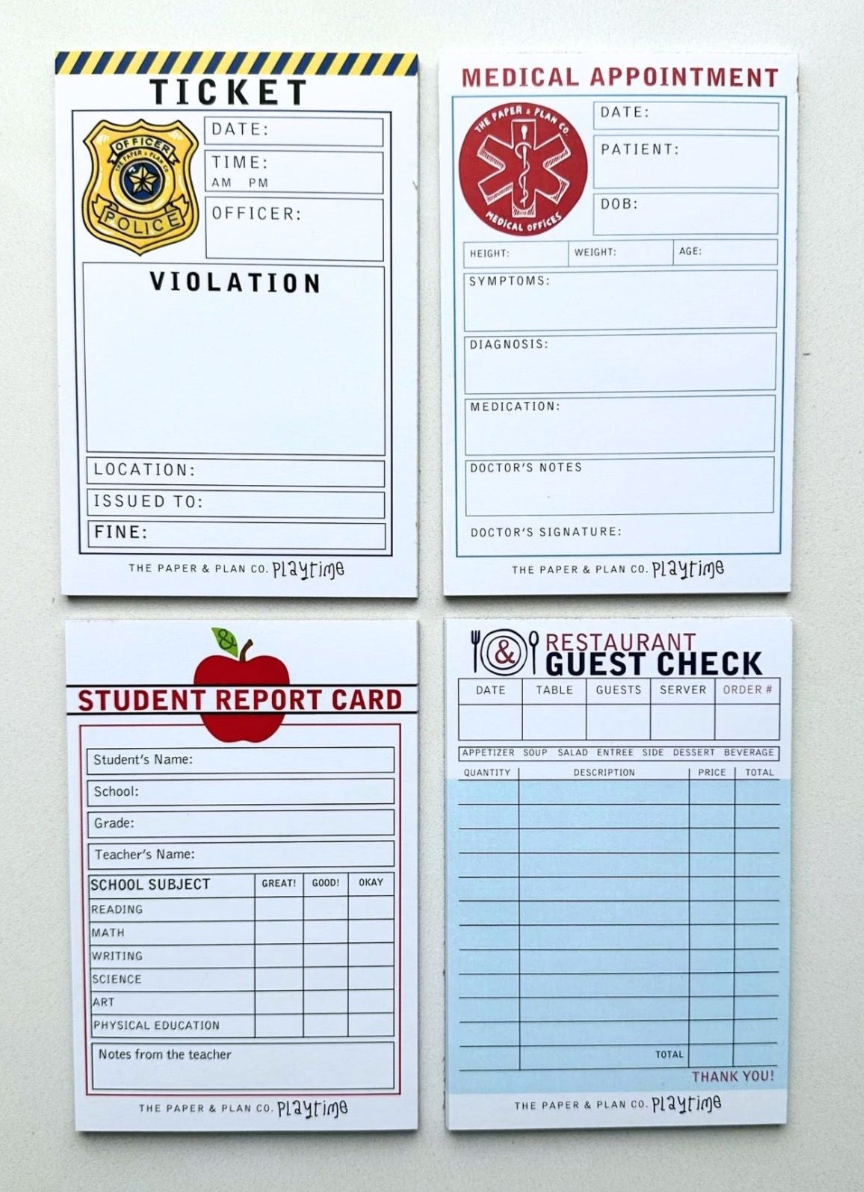 playtime notepads