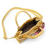 Yellow Crocodile Pony Handbag
