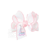 Embroidered Sailboat Bow