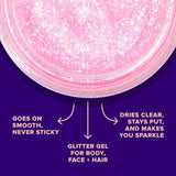 Flamingo Body & Face Glitter Gel