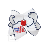 Patriotic Embroidered Bow
