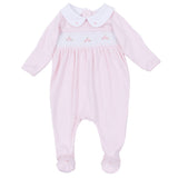 Willow's Classics Smocked Footie - Pink