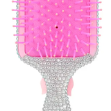 Charming Rhinestone Paddle Brush