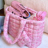 Quilted Scrunchies Large Tote Bag with Coin Purse