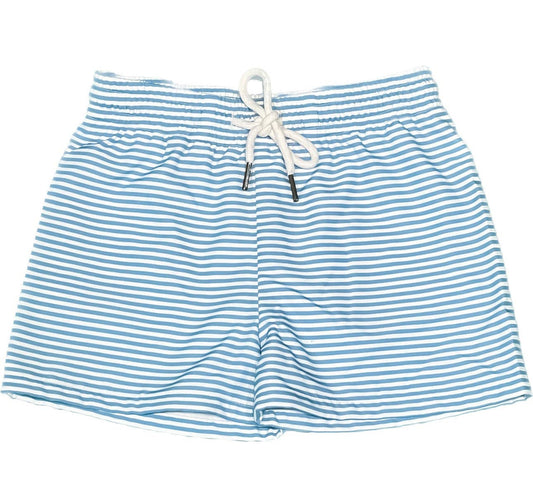 Blue and White Stripe Swimsuit