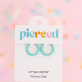 Color Enamel Huggie Earrings (3 color options)