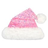 Pink Sequin Santa Hat