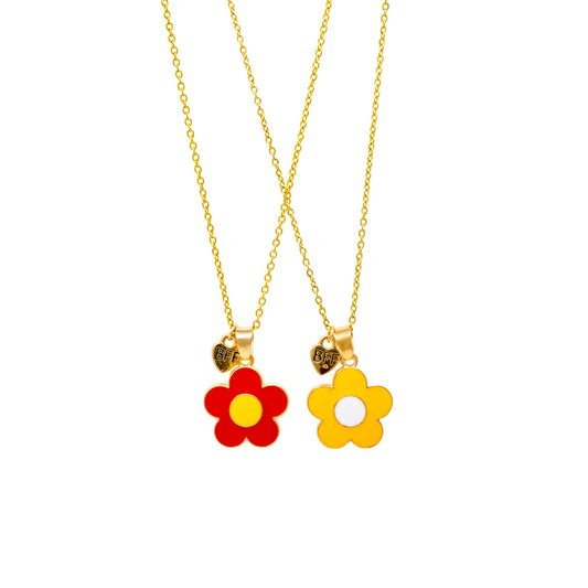 Red and yellow BFF necklaces