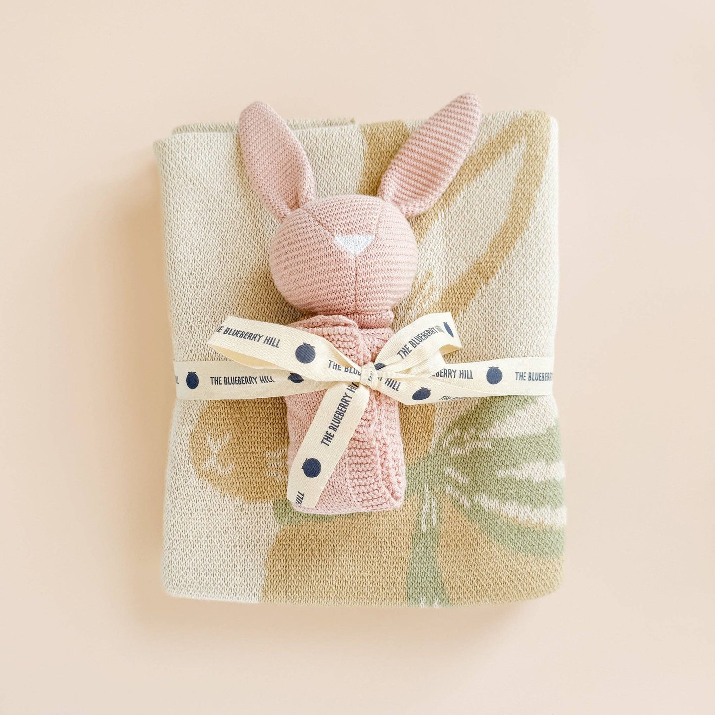 pastel bunny blanket gift set 