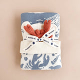 Nautical Blanket & Crab Teether Set