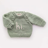Hi. Sage Green Crew Neck Sweater