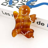 Gingerbread Man Hair Claw Clip
