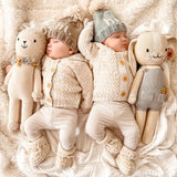 Hi. Knit Blue Beanie Hat