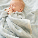 Harborview Herringbone Sky Mini Blanket