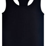 BLACK RIBBED RACERBACK