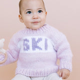 Ski Sweater, Baby Pink Kids Christmas Holiday Cardigan
