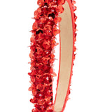 Red Crinkle Charm Headband