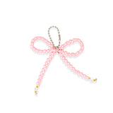 Quilted Rectangle Bow Charm Handbag