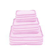 Pink Seersucker Packing Cubes
