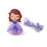 Cute Doll w/ Orchid Dress & Bow Clip
