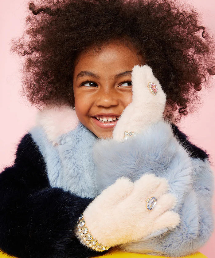 Cotton Candy Jeweled Gloves