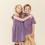 Red/Light Blue Check - Stevie Dress