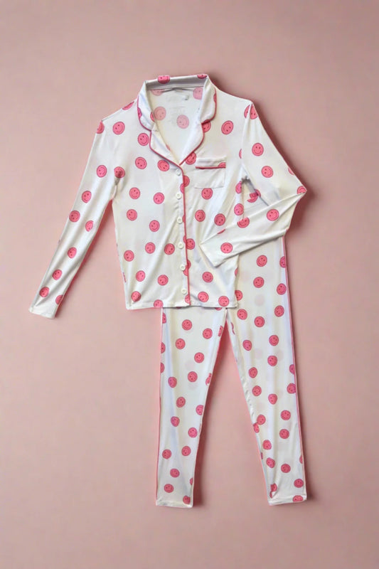 Neon Pink Smiley Maia Lounge Set