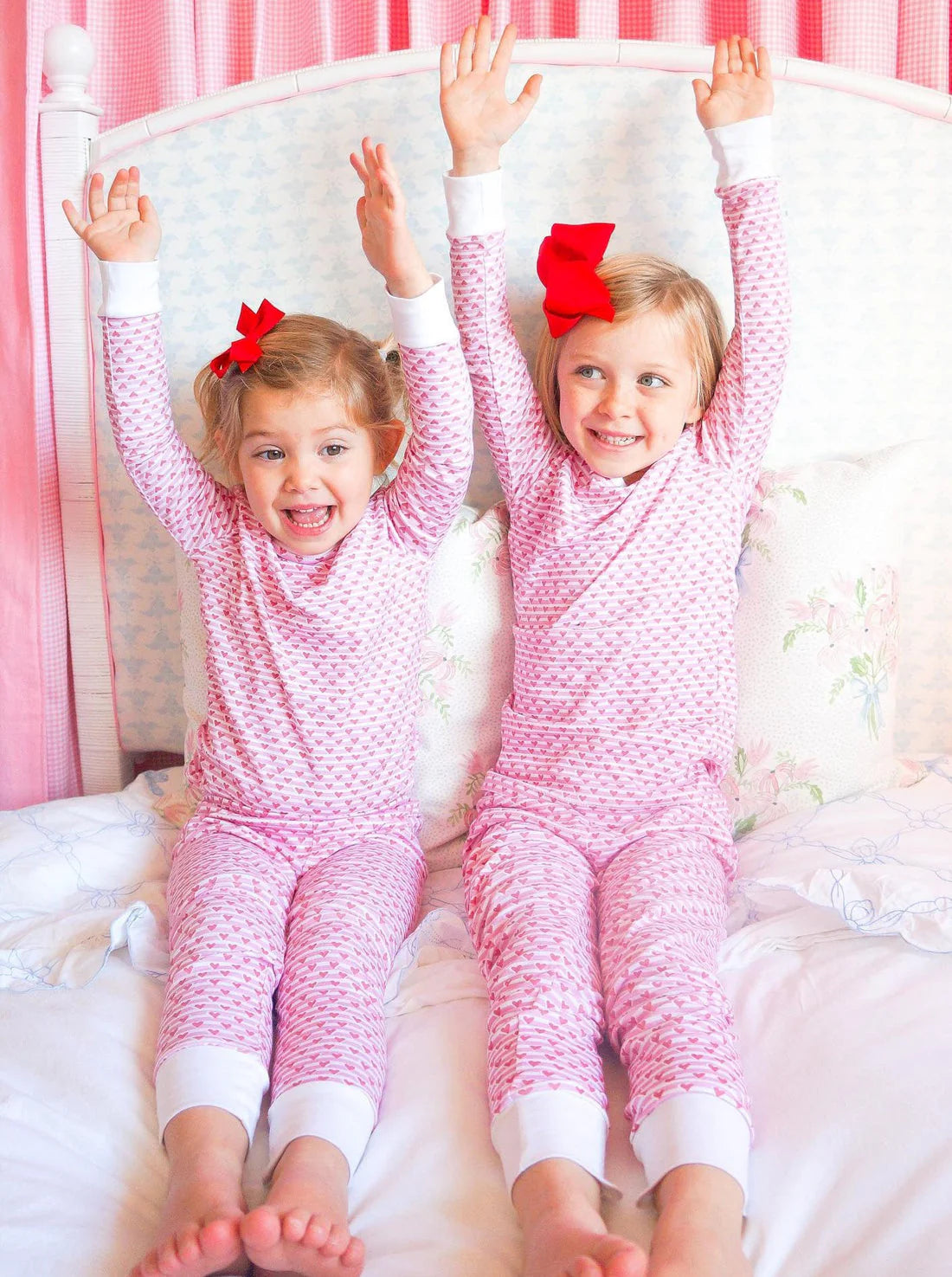 Two girls wearing Sailor Heart PJS