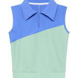 Half Court Tank- blue/green