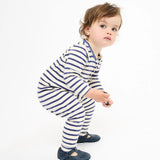 Campbell Romper in Navy Stripes