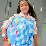PREORDER STATE: Charms Blue Check KANE backpack