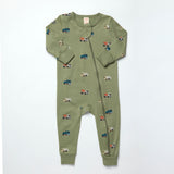 Baby Zip Romper - Trucks