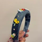 Padded Denim Back to School Headband
