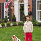 Isaacs Intarsia Sweater- Osprey Oatmeal/Dog