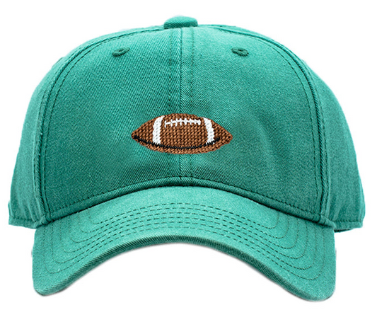 Green hat with football