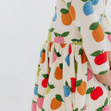 Colorful Apples 3/4 Sleeve Twirl Dress