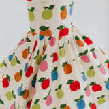 Colorful Apples 3/4 Sleeve Twirl Dress