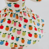 Colorful Apples 3/4 Sleeve Twirl Dress