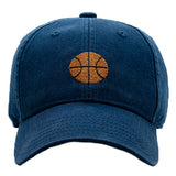 Navy hat with basketball