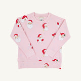 Pink Cassidy crew neck Santa 