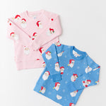 Blue and pink Cassidy comfy crew Santa 