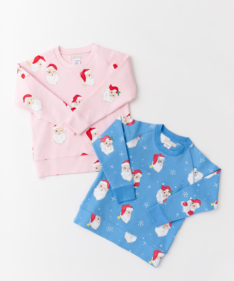 Blue and pink Cassidy comfy crew Santa 