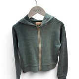 Think Happy Cropped Zip Hoodie