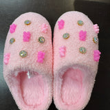 Pink Gummy Bear Crystal Slippers