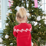Red Kids Bow Cardigan