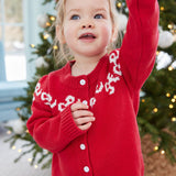 Red Kids Bow Cardigan