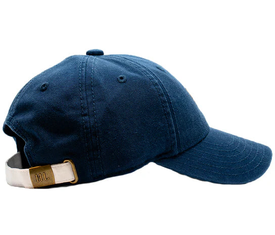 Side view of navy hat