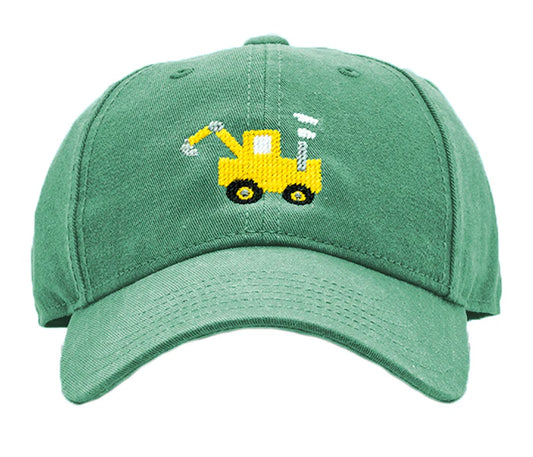 Green hat with yellow excavator