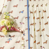 Reversible Raincoat- Rainy Day Dachshunds